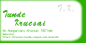 tunde krucsai business card